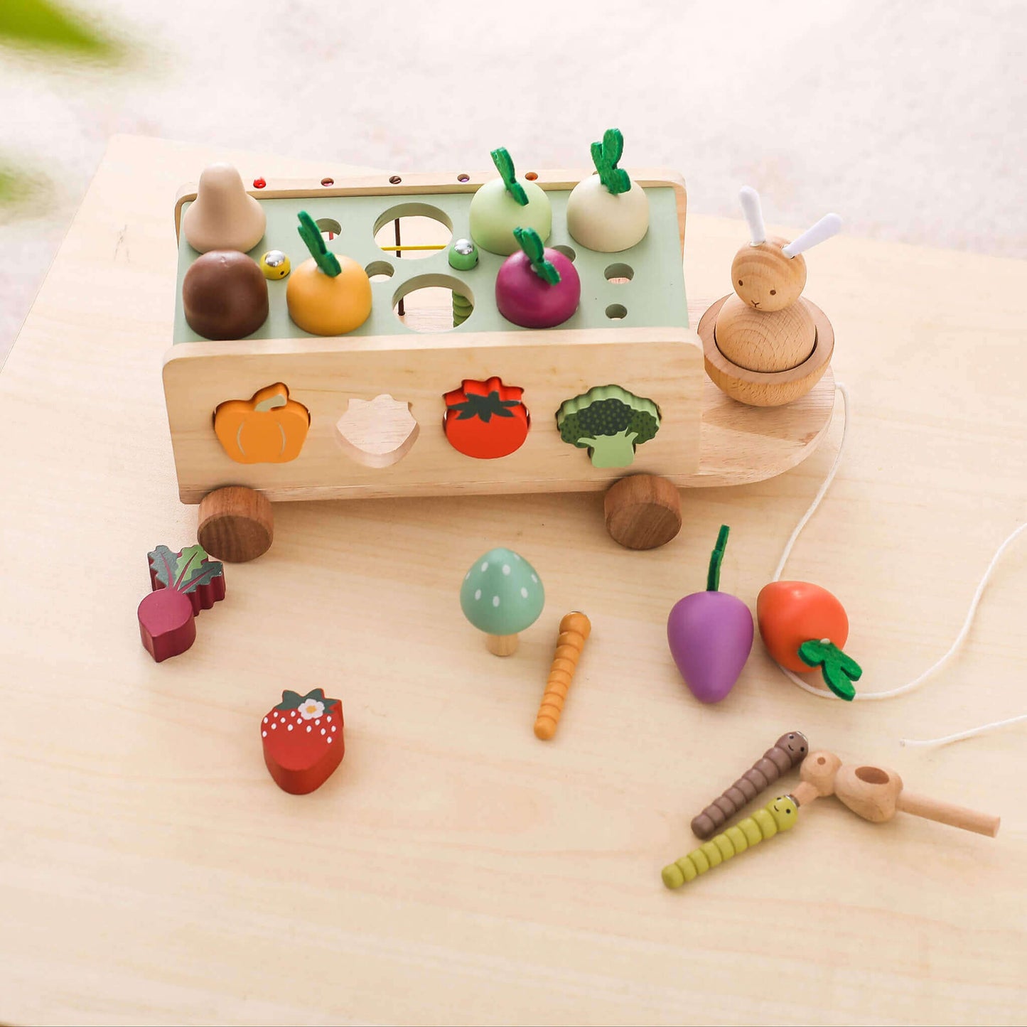 gioco-montessori-legno-orto-verdure-coniglio-dettagli