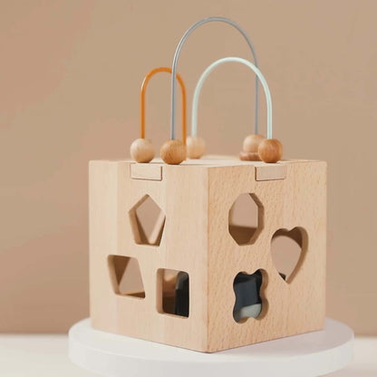 Scatola in Legno con Forme e Abaco