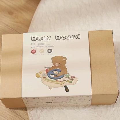 Mini Volante Interattivo in Legno per Bambini  – Gioco Educativo dai 2 Anni