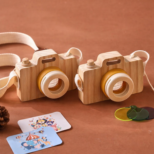 set 2 fotocamere in legno per bambini